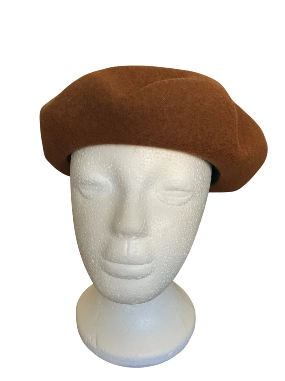 NWT Brixton Audrey Beret Amber Brown Wool French Parisian Hat Size Small
